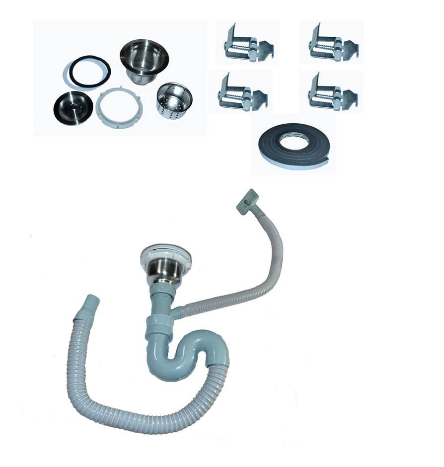 1 Spülbecken Edelstahl 304 Einbauspüle oval Ablagefläche rechts 1